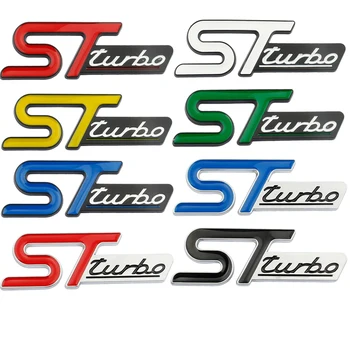 Automobilių Metalo ST Turbo Logotipas Ženklelis Emblema Lipdukai Lipdukas 