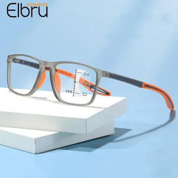 Elbru Progressive Multifocal Skaitymo Akiniai Moterys Vyrai TR90 Sporto Rėmo Anti-mėlyna Šviesa Presbyopia Akiniai Arti ir toli Akiniai