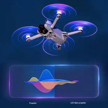 Led Mirksi Sraigtai Mini Pro 3 Naktį Saugaus Skrydžio Sraigto Mažai triukšmo Įkrovimo Šviesos Geležtės Drone Accesso L5p5